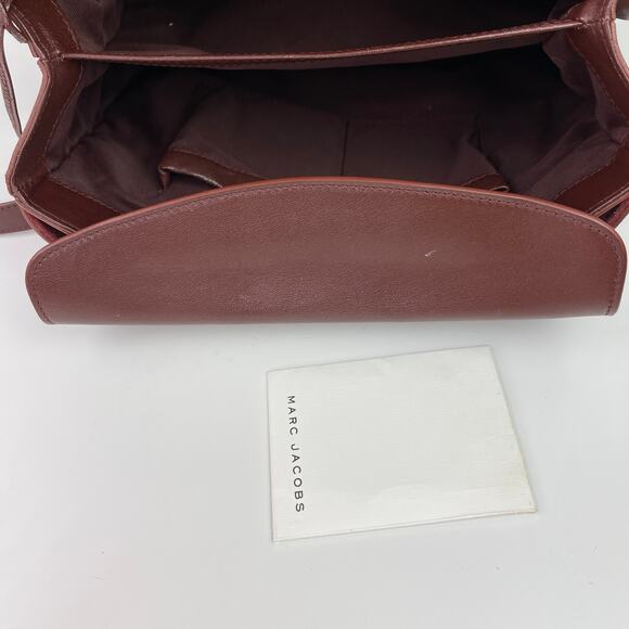 Marc Jacobs Bordo Handbag Leather Italy Satchel Suede Brown Burgundy ITALY - Picture 14 of 14